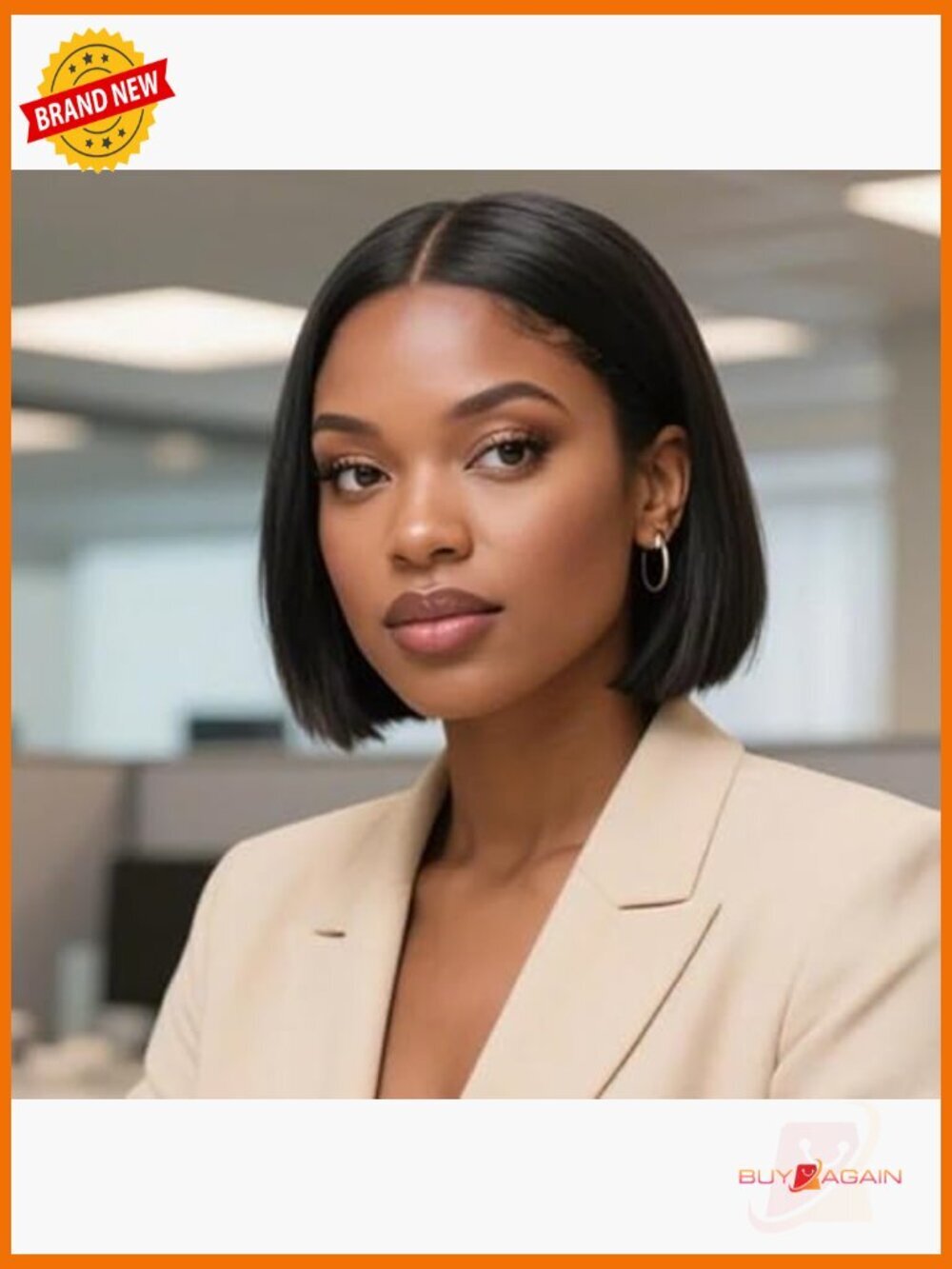 Glueless Drawstring Wig Human Hair 8 inch Short Bob Wig Pre Plucked Pre Cut